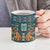 Dark Cyan Blue Batik Papua-inspired Pattern Ceramic Mug - Polynesian Pride