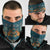 Dark Cyan Blue Batik Papua-inspired Pattern Neck Gaiter LT9