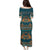 Dark Cyan Blue Batik Papua-inspired Pattern Puletasi - Polynesian Pride