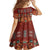 Oxblood Batik Papua-inspired Pattern Family Matching Off Shoulder Maxi Dress and Hawaiian Shirt - Polynesian Pride