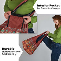Oxblood Batik Papua-inspired Pattern Grocery Bag - Polynesian Pride