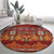 Oxblood Batik Papua-inspired Pattern Round Carpet - Polynesian Pride