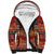Oxblood Batik Papua-inspired Pattern Sherpa Hoodie - Polynesian Pride