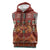 Oxblood Batik Papua-inspired Pattern Sleeveless Zip Hoodie - Polynesian Pride