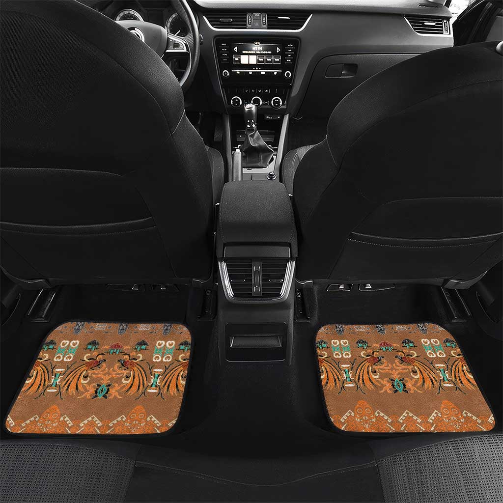 Terracotta Batik Papua-inspired Pattern Car Mats - Polynesian Pride