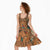 Terracotta Batik Papua-inspired Pattern Midi Dress - Polynesian Pride