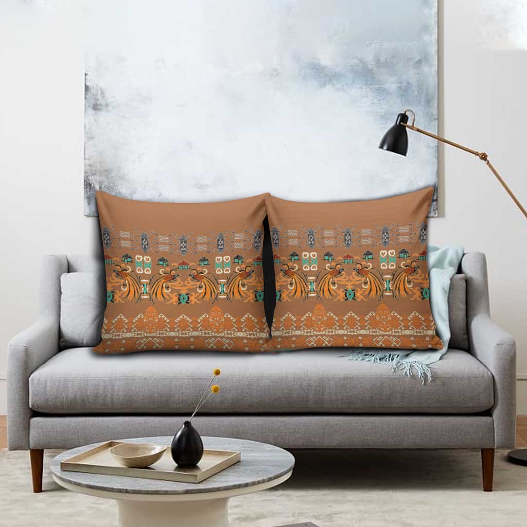 Terracotta Batik Papua-inspired Pattern Pillow Cover - Polynesian Pride