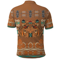 Terracotta Batik Papua-inspired Pattern Polo Shirt - Polynesian Pride