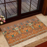 Terracotta Batik Papua-inspired Pattern Rubber Doormat - Polynesian Pride