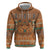 Terracotta Batik Papua-inspired Pattern Zip Hoodie - Polynesian Pride