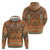 Terracotta Batik Papua-inspired Pattern Zip Hoodie - Polynesian Pride