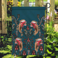Dark Cyan Blue Bird of Batik Papua Garden Flag Exotic Natural Wealth of Papua LT9 Garden Flag Blue - Polynesian Pride