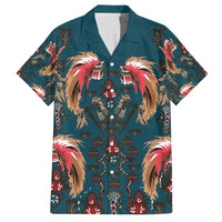 Dark Cyan Blue Bird of Batik Papua Hawaiian Shirt Exotic Natural Wealth of Papua LT9 Blue - Polynesian Pride