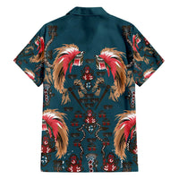Dark Cyan Blue Bird of Batik Papua Hawaiian Shirt Exotic Natural Wealth of Papua LT9 - Polynesian Pride