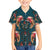 Dark Cyan Blue Bird of Batik Papua Kid Hawaiian Shirt Exotic Natural Wealth of Papua - Polynesian Pride