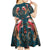 Dark Cyan Blue Bird of Batik Papua Kid Short Sleeve Dress Exotic Natural Wealth of Papua - Polynesian Pride