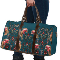 Dark Cyan Blue Bird of Batik Papua Travel Bag Exotic Natural Wealth of Papua LT9 - Polynesian Pride