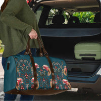 Dark Cyan Blue Bird of Batik Papua Travel Bag Exotic Natural Wealth of Papua LT9 - Polynesian Pride