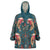 Dark Cyan Blue Bird of Batik Papua Wearable Blanket Hoodie Exotic Natural Wealth of Papua - Polynesian Pride