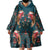 Dark Cyan Blue Bird of Batik Papua Wearable Blanket Hoodie Exotic Natural Wealth of Papua - Polynesian Pride