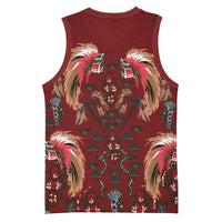 Oxblood Bird of Batik Papua Basketball Jersey Exotic Natural Wealth of Papua LT9 - Polynesian Pride