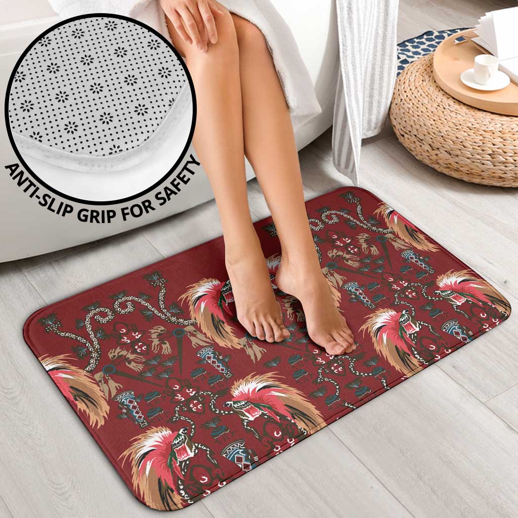 Oxblood Bird of Batik Papua Bathroom Set Exotic Natural Wealth of Papua - Polynesian Pride