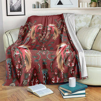 Oxblood Bird of Batik Papua Blanket Exotic Natural Wealth of Papua - Polynesian Pride