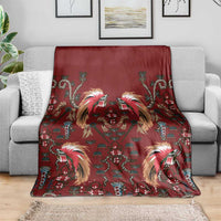 Oxblood Bird of Batik Papua Blanket Exotic Natural Wealth of Papua - Polynesian Pride