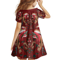 Oxblood Bird of Batik Papua Family Matching Long Sleeve Bodycon Dress and Hawaiian Shirt Exotic Natural Wealth of Papua LT9 - Polynesian Pride