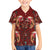 Oxblood Bird of Batik Papua Family Matching Off The Shoulder Long Sleeve Dress and Hawaiian Shirt Exotic Natural Wealth of Papua - Polynesian Pride