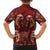 Oxblood Bird of Batik Papua Family Matching Off Shoulder Maxi Dress and Hawaiian Shirt Exotic Natural Wealth of Papua - Polynesian Pride
