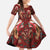 Oxblood Bird of Batik Papua Family Matching Off Shoulder Maxi Dress and Hawaiian Shirt Exotic Natural Wealth of Papua - Polynesian Pride