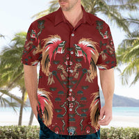 Oxblood Bird of Batik Papua Hawaiian Shirt Exotic Natural Wealth of Papua LT9 - Polynesian Pride