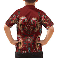 Oxblood Bird of Batik Papua Hawaiian Shirt Exotic Natural Wealth of Papua LT9 - Polynesian Pride