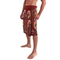 Oxblood Bird of Batik Papua Lavalava Exotic Natural Wealth of Papua - Polynesian Pride