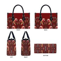 Oxblood Bird of Batik Papua Leather Bag Exotic Natural Wealth of Papua - Polynesian Pride