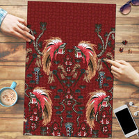 Oxblood Bird of Batik Papua Puzzle Exotic Natural Wealth of Papua - Polynesian Pride