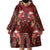 Oxblood Bird of Batik Papua Wearable Blanket Hoodie Exotic Natural Wealth of Papua - Polynesian Pride