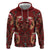 Oxblood Bird of Batik Papua Zip Hoodie Exotic Natural Wealth of Papua - Polynesian Pride