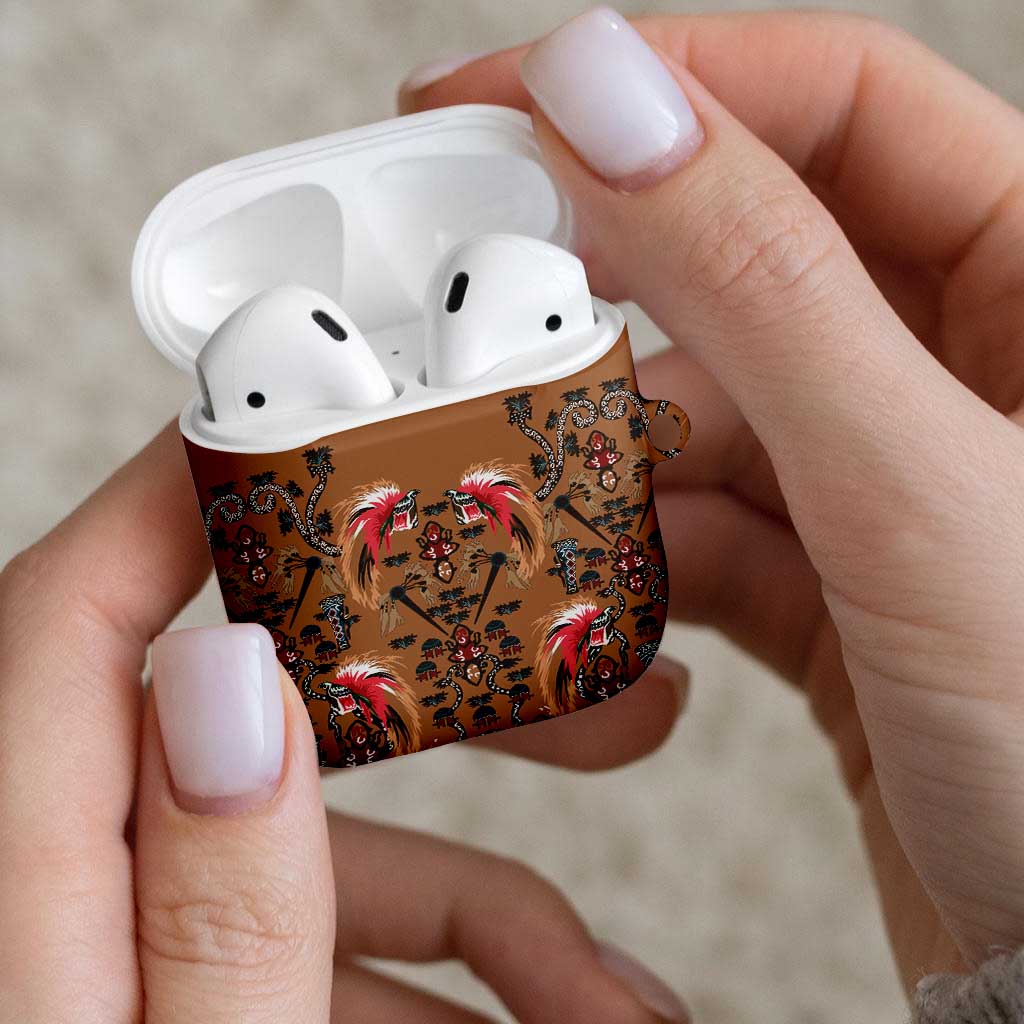 Terracotta Bird of Batik Papua AirPods Case Exotic Natural Wealth of Papua - Polynesian Pride