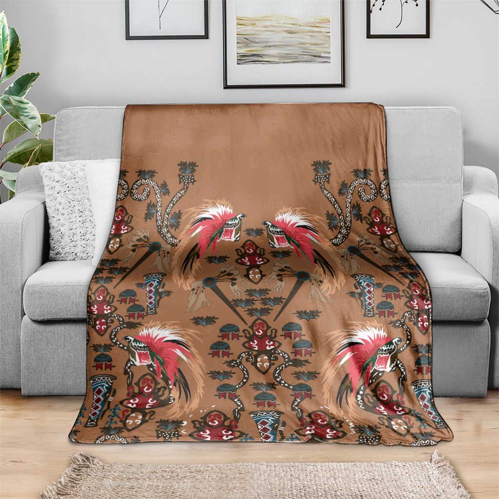 Terracotta Bird of Batik Papua Blanket Exotic Natural Wealth of Papua - Polynesian Pride