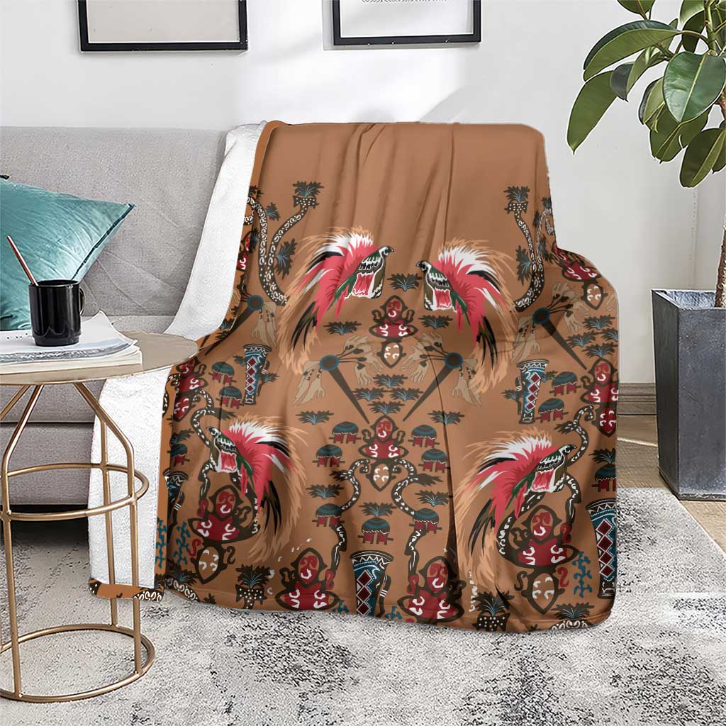 Terracotta Bird of Batik Papua Blanket Exotic Natural Wealth of Papua - Polynesian Pride