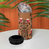 Terracotta Bird of Batik Papua 4 in 1 Can Cooler Tumbler Exotic Natural Wealth of Papua LT9 - Polynesian Pride