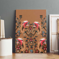 Terracotta Bird of Batik Papua Canvas Wall Art Exotic Natural Wealth of Papua - Polynesian Pride