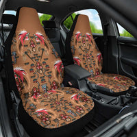Terracotta Bird of Batik Papua Car Seat Cover Exotic Natural Wealth of Papua LT9 One Size Gold - Polynesian Pride
