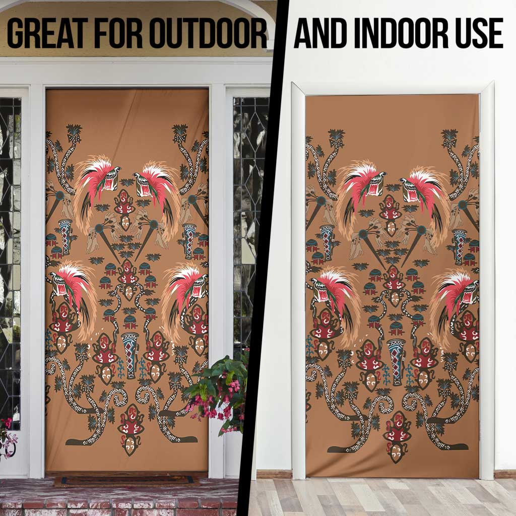 Terracotta Bird of Batik Papua Door Cover Exotic Natural Wealth of Papua LT9 - Polynesian Pride