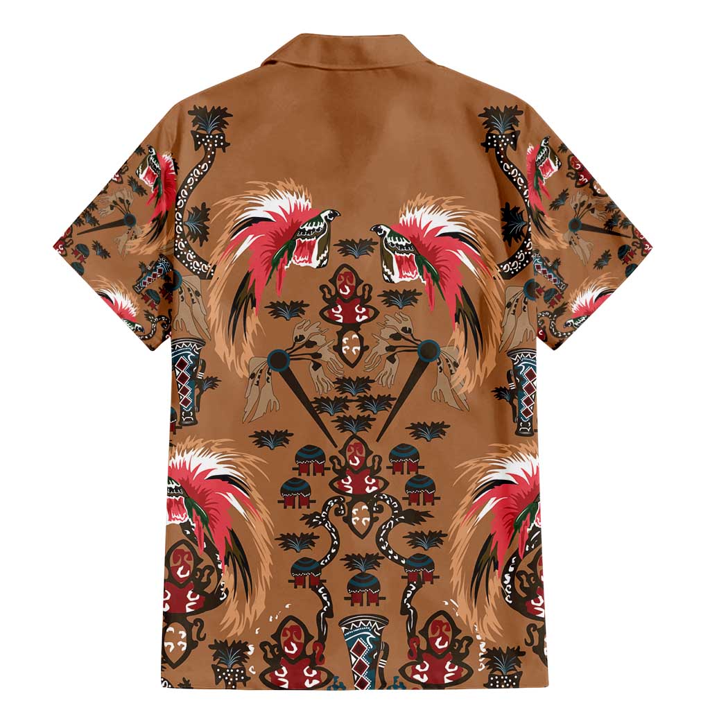 Terracotta Bird of Batik Papua Family Matching Mermaid Dress and Hawaiian Shirt Exotic Natural Wealth of Papua LT9 - Polynesian Pride