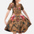 Terracotta Bird of Batik Papua Family Matching Off The Shoulder Long Sleeve Dress and Hawaiian Shirt Exotic Natural Wealth of Papua - Polynesian Pride