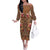 Terracotta Bird of Batik Papua Family Matching Off The Shoulder Long Sleeve Dress and Hawaiian Shirt Exotic Natural Wealth of Papua - Polynesian Pride