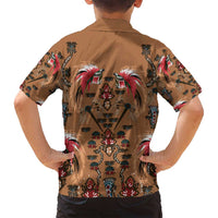 Terracotta Bird of Batik Papua Family Matching Off Shoulder Maxi Dress and Hawaiian Shirt Exotic Natural Wealth of Papua LT9 - Polynesian Pride